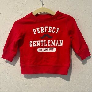 Carters 0-3m baby boy ‘Perfect Gentleman’ red winter sweater